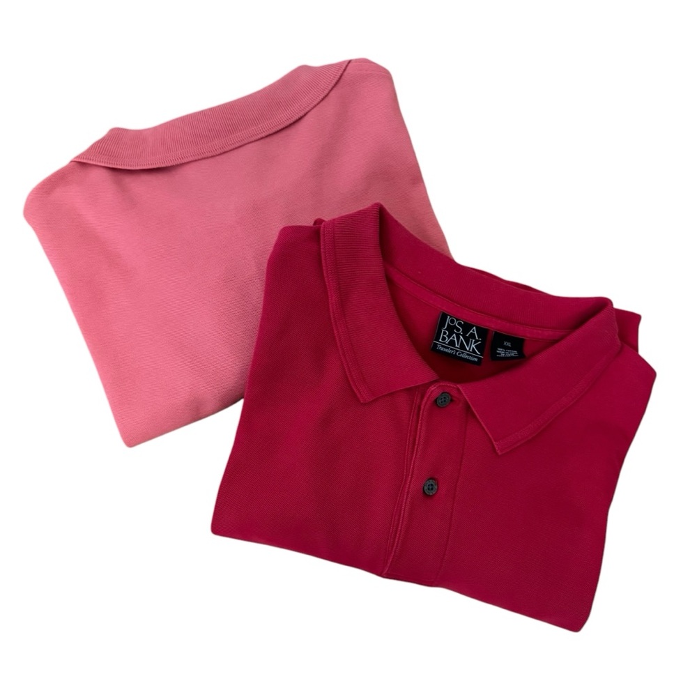 Set Of 2 Jos. A Bank Traveler's Collection Casual‎ Spring Short Sleeve Polos XXL